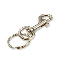 Llavero broche con presion acero niquelado 7.9 cm