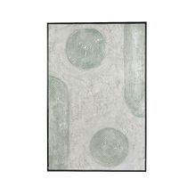 Cuadro Dots gris marco negro 60x90cm