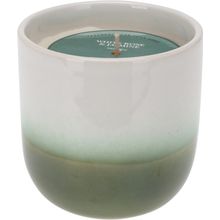 Vela aromatica envase ceramica verde