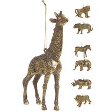 colgador safari animales oro