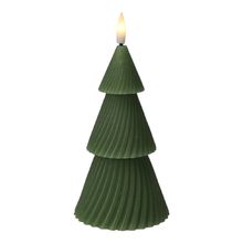 Vela led arbol 11cm verde clr