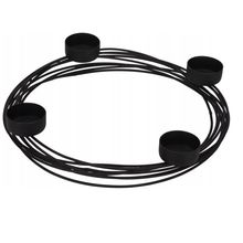Portavelas 26cm 4 div negro
