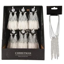 set 6 carambano hangdeco 6cm blanco