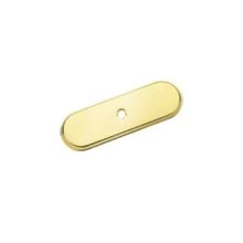 Oval backplate for knob pilised brass