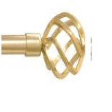 BARRA PARA CORTINA  86-120" CIRCULOS PLATA ORO MATE