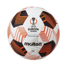 BALON FUTBOL  NRO. 5 EUROPE LEAGUR BLANCO NEGRO FRANJAS NARANJA