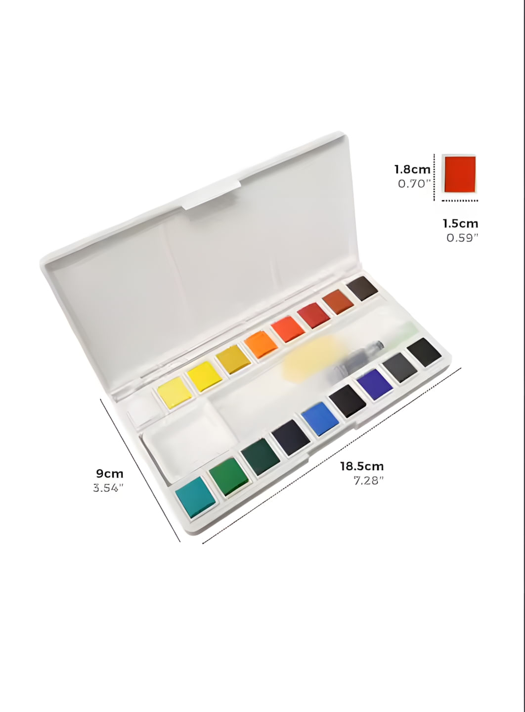 Estuche De Acuarelas Milan De 22 Pastillas De 30 Mm Con Pincel – Colores Vivos Y Cubrientes Para Niños Y Artistas