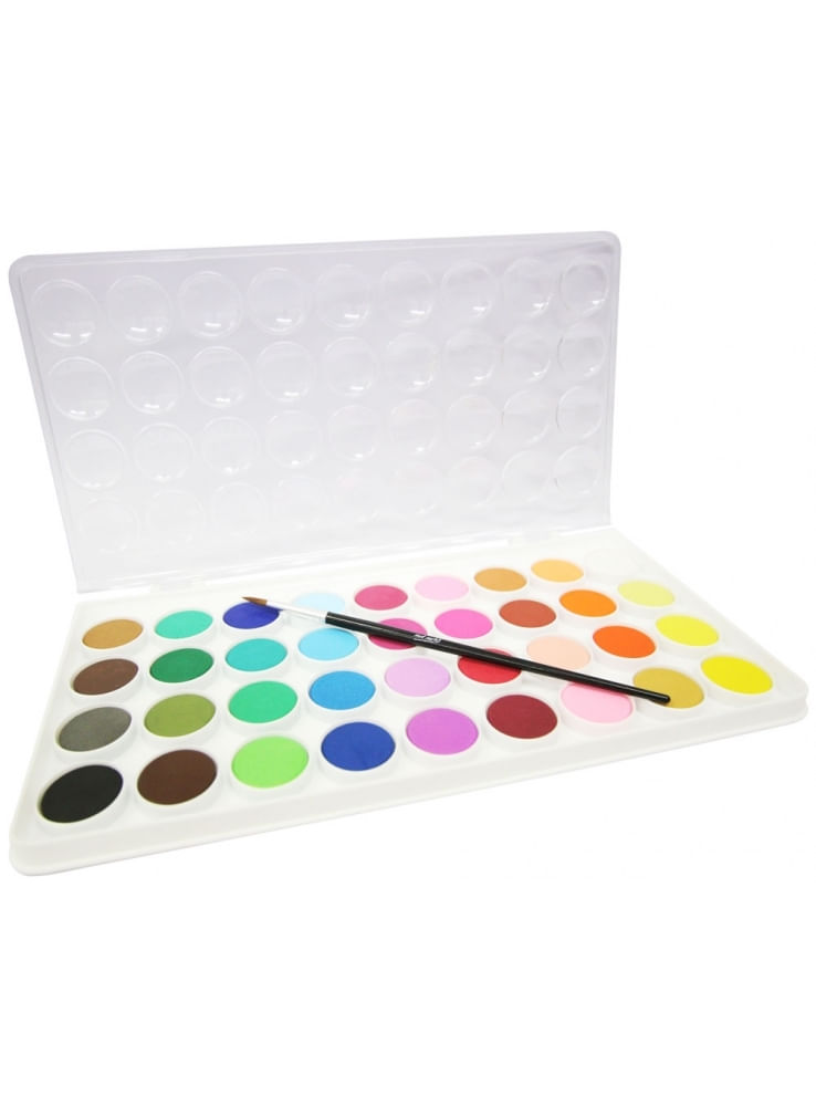 Acuarelas de Colores x 12u con Pincel | Util Uno | Mayoristas Libreria y Marroquineria