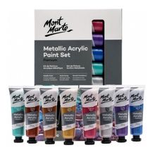 Set De Pinturas Acrilicas Metalizadas 36Ml.