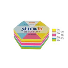 Cubo Adhesivas Neon Hexagonal 7 Col
