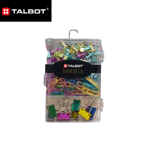 Caja plast. rectan. con variedad de clips vinyl me