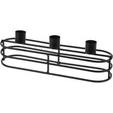 Portavelas ovalado 3cups 30x8c negro