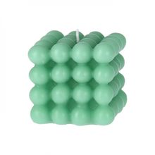 Vela Burbuja Cubo Verde 8X8 Cm