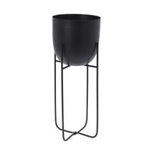Maceta Con Base Metalica Negro 16X43 Cm