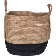 Cesto decorativo straw grande natural negro