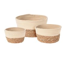 Cestas de yute beige 27x14cm mediano