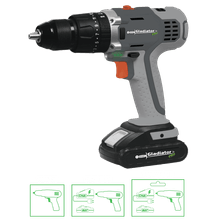 Taladro percutor recargable 13mm, 18v, con 1 batería, en caja
