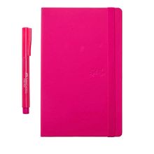 Libreta punteada + 1 boligrafo color rosado