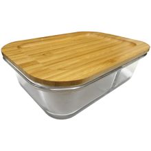 Recipiente d/almacen d/vidrio 20oz/concave bambo