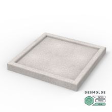 Plato cuadrado cemento 25cm