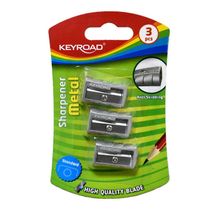 Sacapunta 1hueco metal blister 3 uds