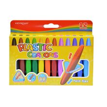 Crayones de cera plast. 12col.