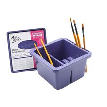 Recipiente Plastico Lava Pinceles Doble Compartimiento