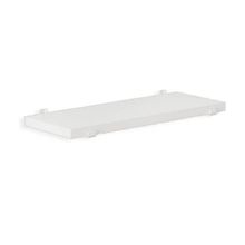 Repisa recta viena 1.8x20x60cm blanco con sop blanco