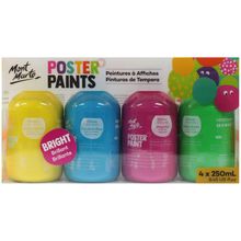 Set pintura estilo tempera poster paint 250ml x4 bright mont
