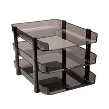 Bandeja Acrilica 3 Pisos Negro Ahumado