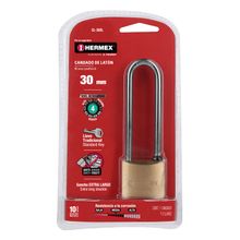 Candado laton macizo alta seg.extra largo 30mm