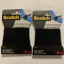 Cintas de amarre negras 0,5" x 8"