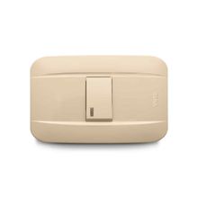 Interruptor simple - plata x - marfil