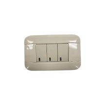 Interruptor triple - plata x - marfil