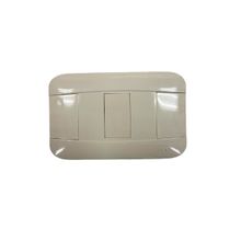 Placa ciega - plata x - marfil