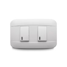 Interruptor doble - plata x - blanco