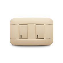 Interruptor doble - plata x - marfil