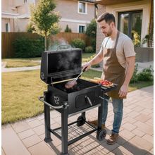 Parrilla a carbon 113x64x110cm