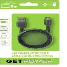 CABLE TRENZADO MICRO USB 3"