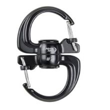 MOSQUETON DOBLE PARA LLAVES NEGRO