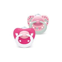 Chupete x2 6-18m signature rosado