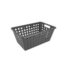 Canasta grande de plastico 4,4l - 28,8 x 19,1 x 12,3 cm one-gris oscuro