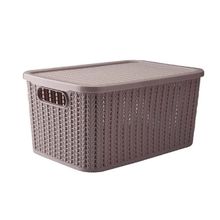 Caja organizadora con tapa 8L gris
