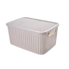 Caja organizadora con tapa 8L beige