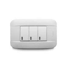 Interruptor triple - plata x - blanco