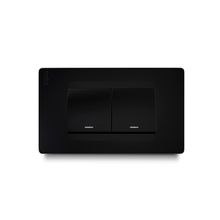 Interruptor doble taco ancho - premiun - negro