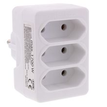 Adaptador Q-Link con enchufe 3xeuro blanco