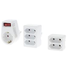 Enchufe Q-Link st 2eu/3eu/enchufe interruptor on/off wh 3 piezas