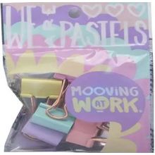 DOBLE CLIP 25MM 6U MAW PASTEL MOOVING