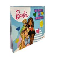 LIBRO BLOCK DE COLOREAR BARBIE TAPA CELESTE